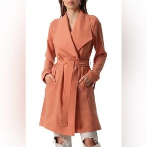 Avec Les Filles Crepe Drape Belted Jacket, Size S